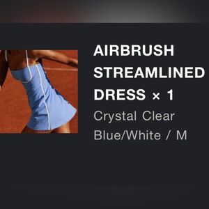Airbrush Streamline Dress in Blue and White